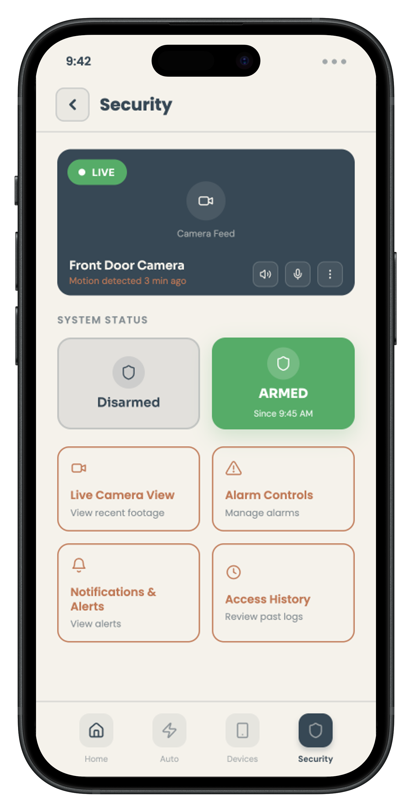 Door Face prototype — Security tab, Phase 1