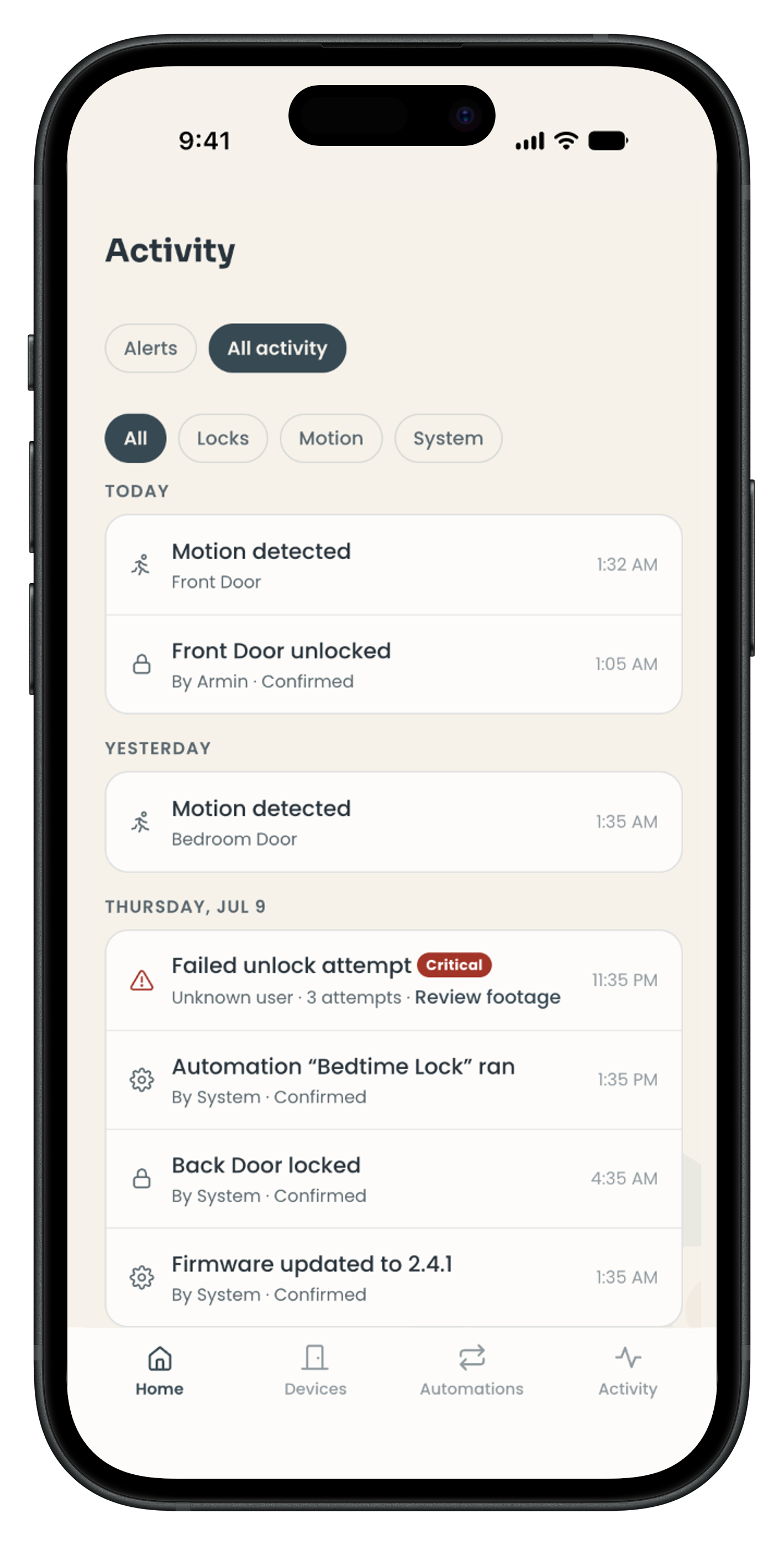 Door Face app — Activity, Phase 2