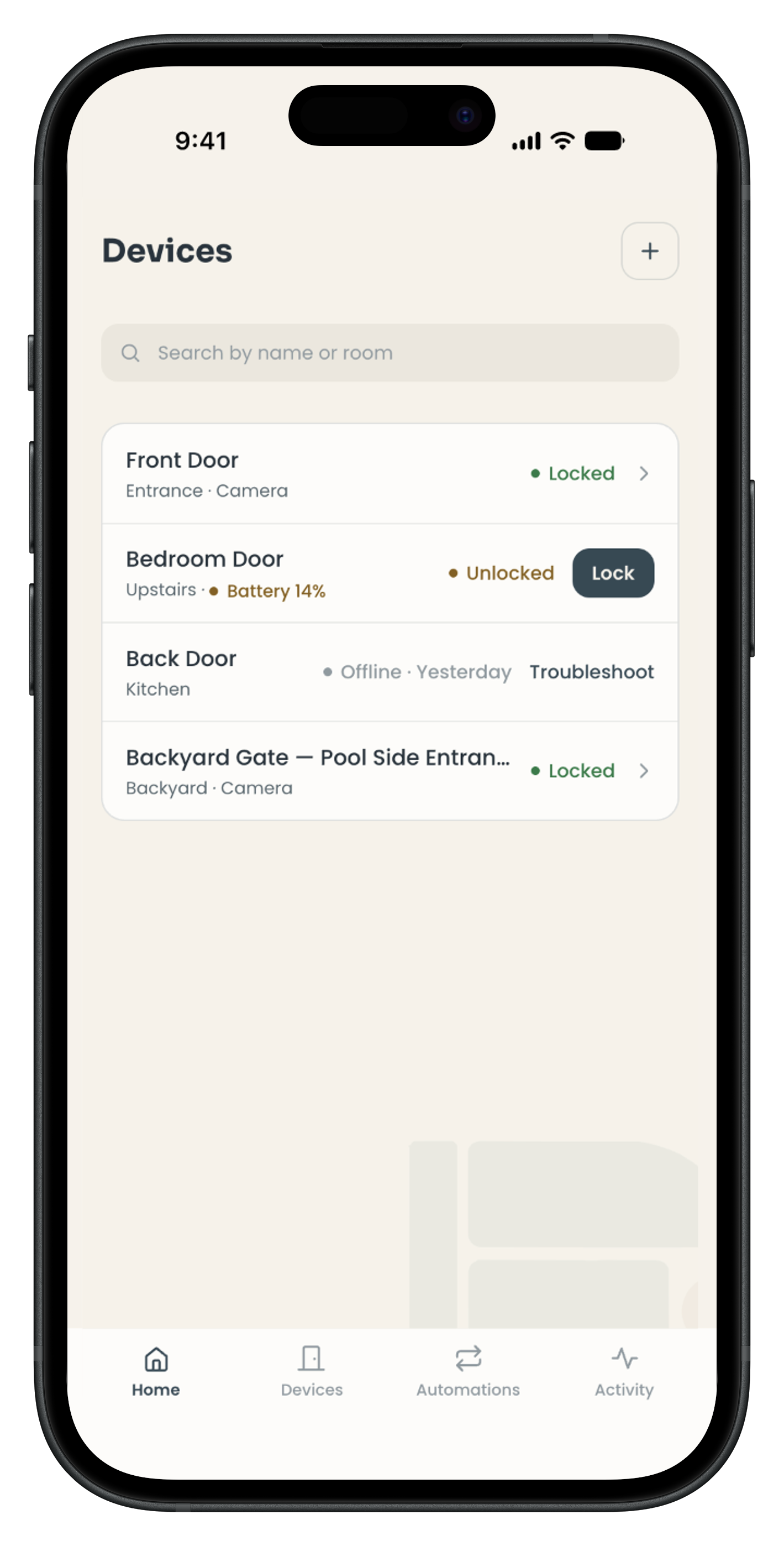 Door Face app — Devices, Phase 2