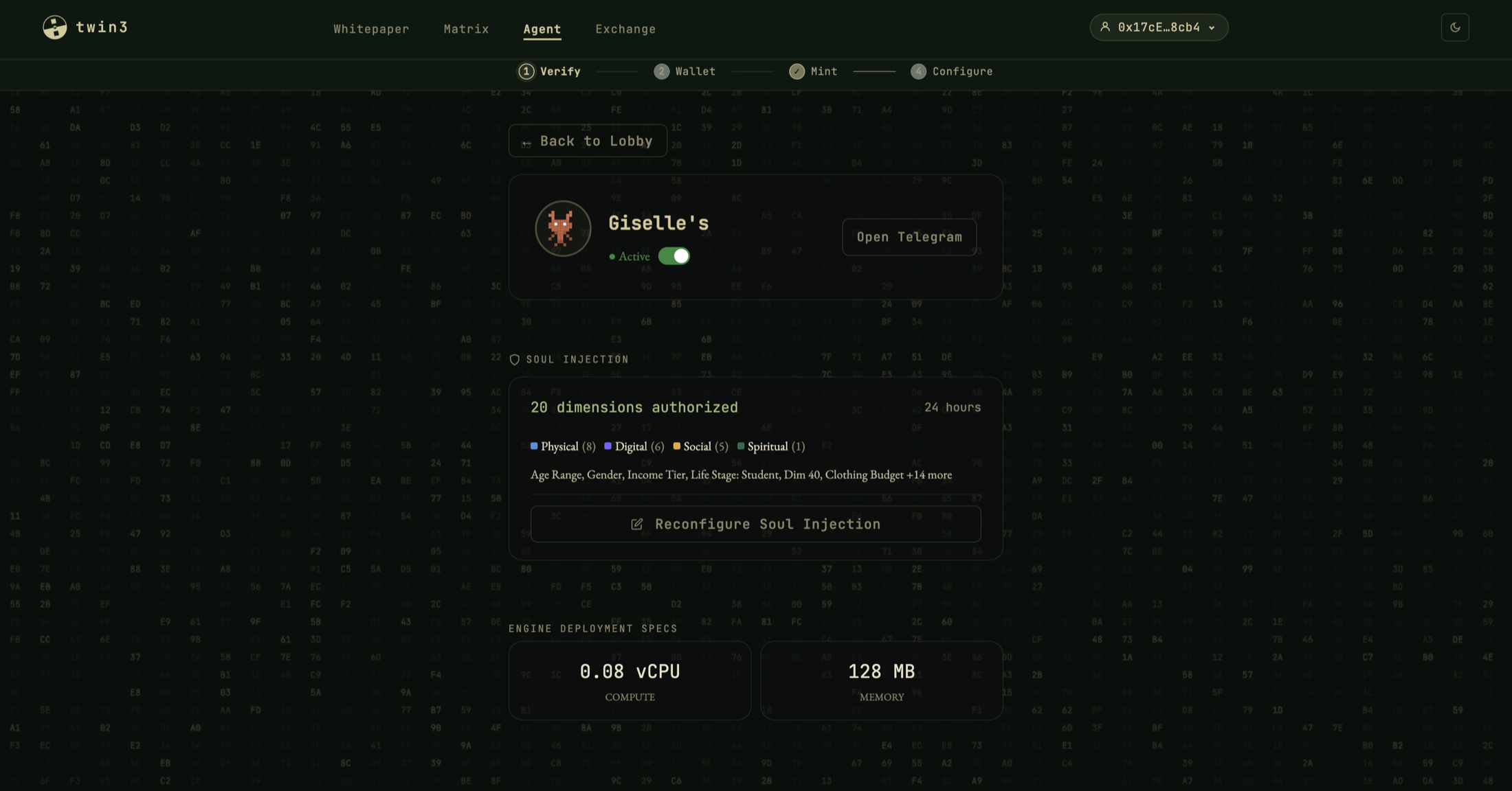 twin3.ai agent page